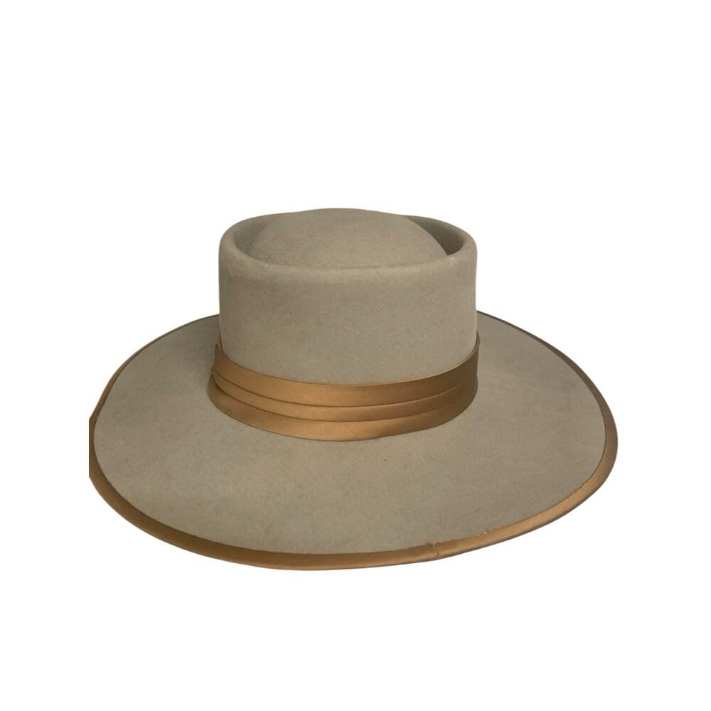 Brixton Fender Fedora Gray Brown Felt Hat Guitar Pick Pocket Mens Large NEW